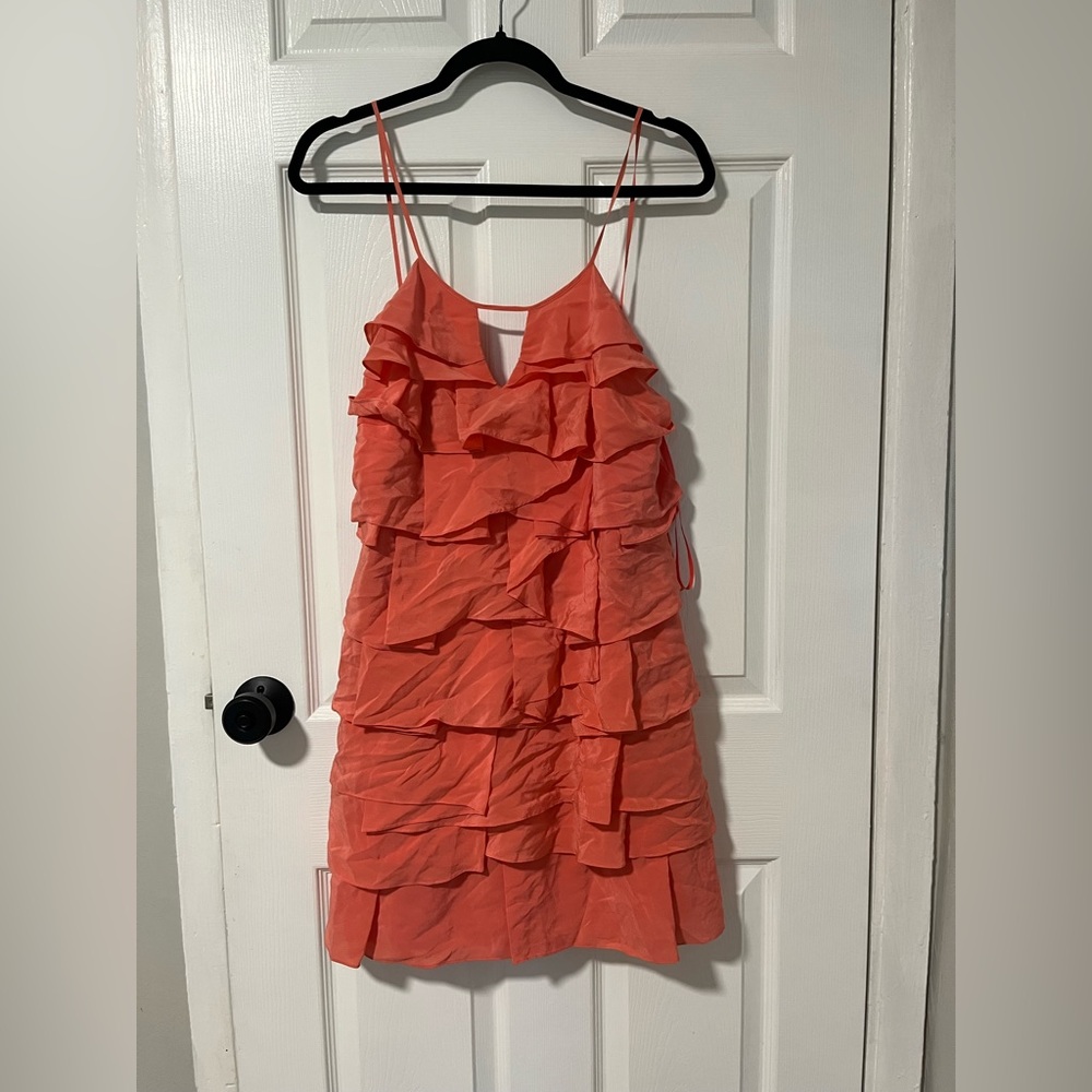 BCBG coral dress. Size 8.